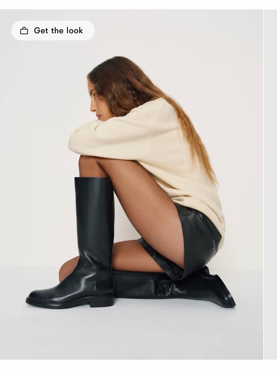 Reformation Shoes - Reformation Nancy Black Riding Boots